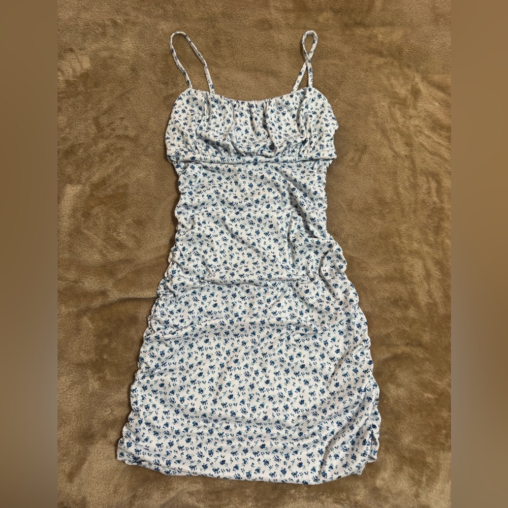 SHEIN Blue Floral Mini Dress